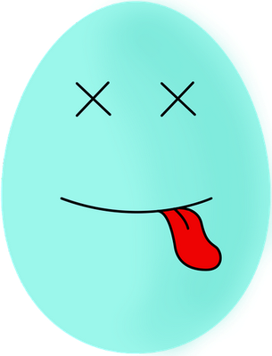 œuf - restauration - alimentation - smiley émoticône émoji cartoon clipart illustration - artémotic