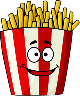 frite - restauration - alimentation - smiley émoticône émoji cartoon clipart illustration - artémotic