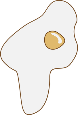 œuf - restauration - alimentation - smiley émoticône émoji cartoon clipart illustration - artémotic