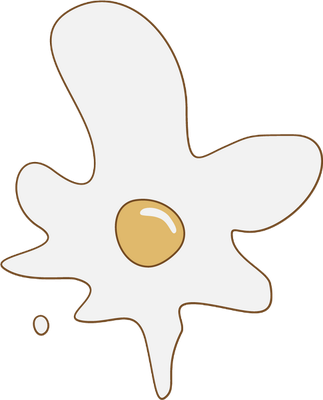œuf - restauration - alimentation - smiley émoticône émoji cartoon clipart illustration - artémotic