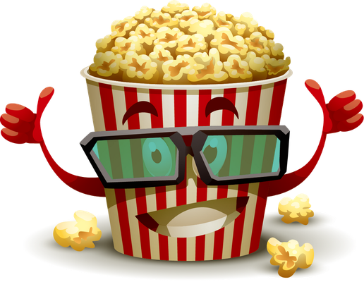 pop-corn - restauration - alimentation - smiley émoticône émoji cartoon clipart illustration - artémotic
