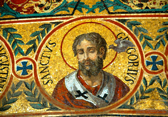 GREGORIO Mosaico posto fuori la Chiesa