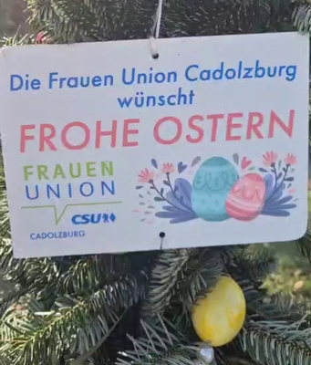 Osterbrunnen schmücken bei der Frauen-Union Cadolzburg