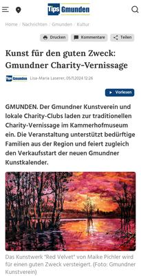Auch die Tips berichtet vor der Vernissage über die Ausstellung.