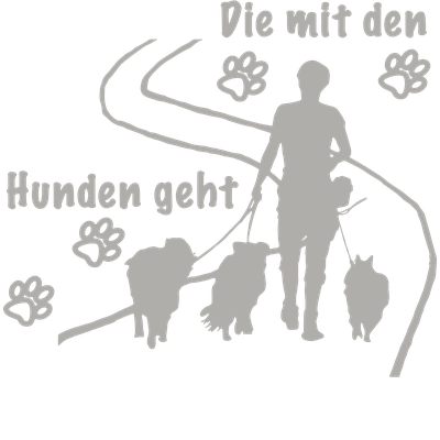 Die mit den Hunden geht silber Motiv 22