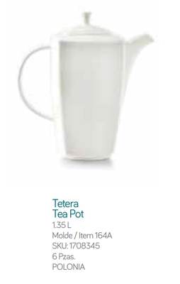 TETERA DE PORCELANA MARCA WORLD TABLEWARE