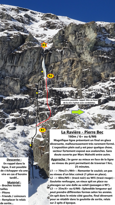 Topo de la Ravière - Cascade de glace - Bessans