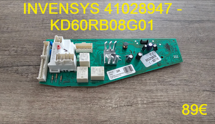 CARTE DE COMMANDE LAVE-LINGE : INVENSYS 41028947 - KD60RB08G01
