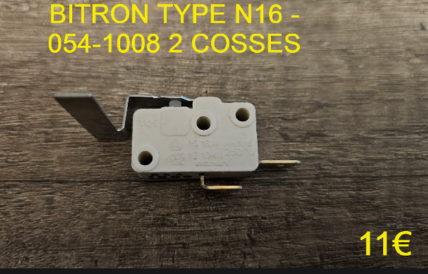 MICRO-SWITCH : BITRON TYPE N16 - 054-1008 2 COSSES