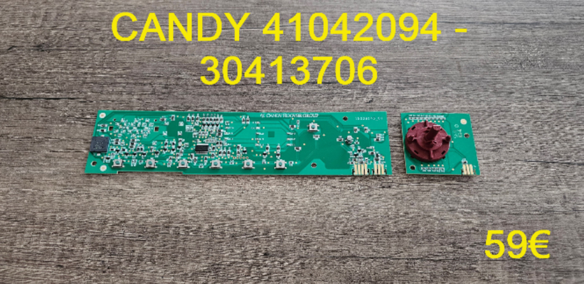 CARTE DE COMMANDE LAVE-LINGE : CANDY 41042094 - 30413706