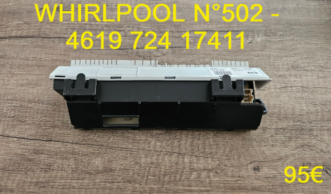 CARTE DE PUISSANCE LAVE-VAISSELLE : WHIRLPOOL N°502 - 461972417411