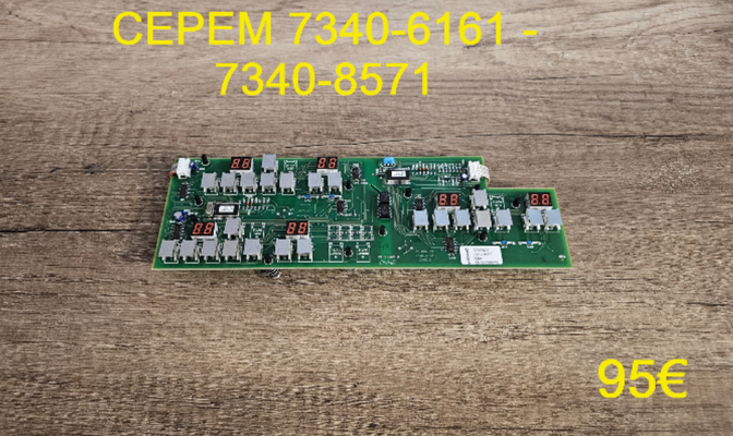 CARTE CLAVIER PLAQUE VITROCÉRAMIQUE : CEPEM 7340-6161 - 7340-8571
