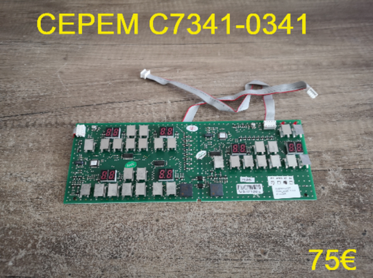 CARTE CLAVIER PLAQUE VITROCÉRAMIQUE : CEPEM C7341-0341