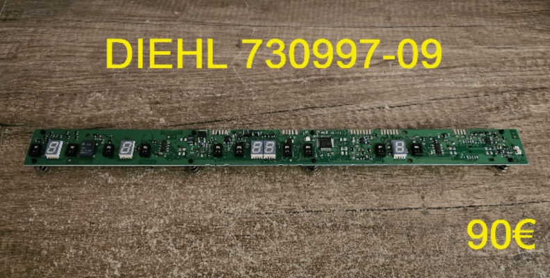 CARTE CLAVIER PLAQUE VITROCÉRAMIQUE : DIEHL 730997-09