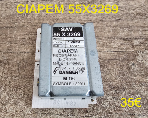 CARTE DE PUISSANCE LAVE-LINGE : CIAPEM 55X3269