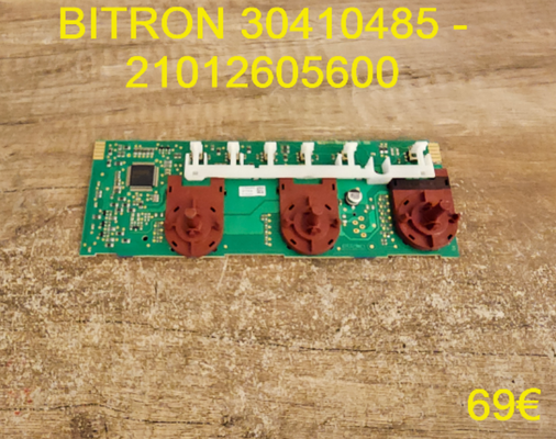 CARTE DE COMMANDE LAVE-LINGE : BITRON 30410485 - 21012605600