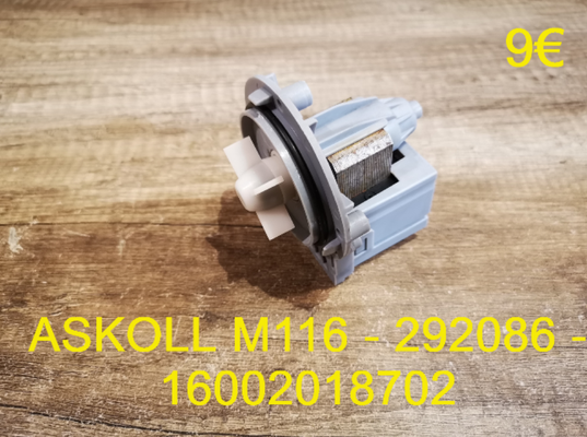 POMPE DE VIDANGE : ASKOLL M116 - 292086 - 16002018702