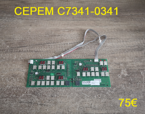 CARTE CLAVIER PLAQUE VITROCÉRAMIQUE : CEPEM C7341-0341