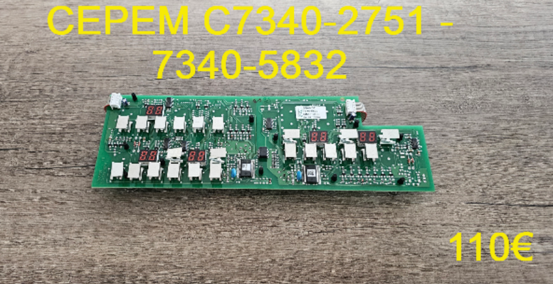 CARTE CLAVIER PLAQUE VITROCÉRAMIQUE : CEPEM C7340-2751 - 7340-5832