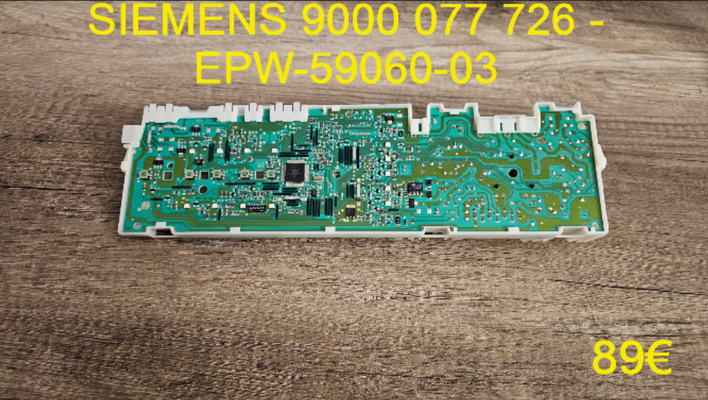 CARTE DE COMMANDE LAVE-LINGE : SIEMENS 9000077726 - EPW59060-03