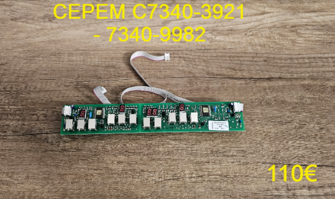 CARTE CLAVIER PLAQUE VITROCÉRAMIQUE : CEPEM C7340-3921 - 7340-9982