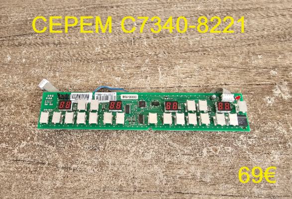 CARTE CLAVIER PLAQUE VITROCÉRAMIQUE : CEPEM C7340-8221