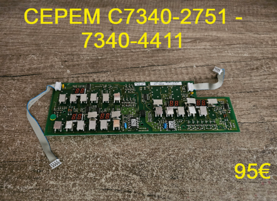 CARTE CLAVIER PLAQUE VITROCÉRAMIQUE : CEPEM C7340-2751 - 7340-4411