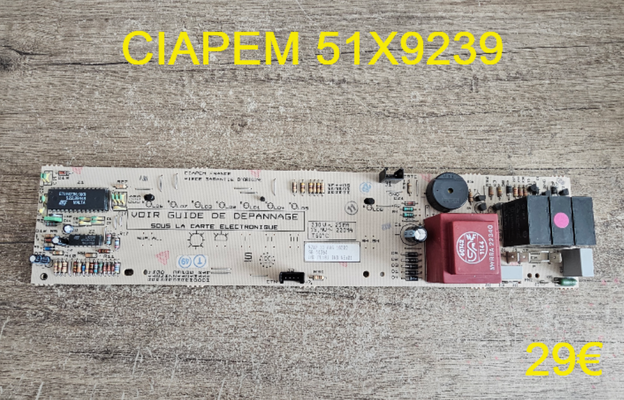 CARTE DE COMMANDE SÈCHE-LINGE : CIAPEM 51X9239