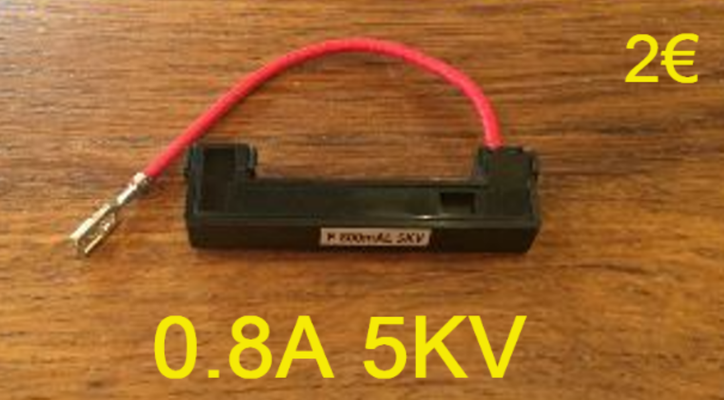 FUSIBLE HAUTE TENSION : 0.8A 5KV