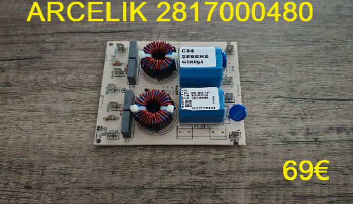 CARTE FILTRE PLAQUE VITROCÉRAMIQUE : ARCELIK 2817000480