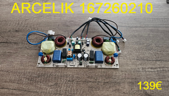 CARTE FILTRE PLAQUE VITROCÉRAMIQUE : ARCELIK 167260210