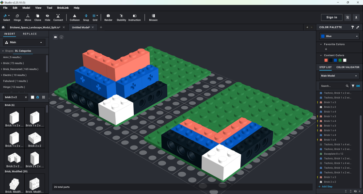 Vorlage für die Ecken der Module