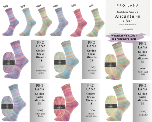 Wollpaket Pro Lana Golden Socks Alicante 18