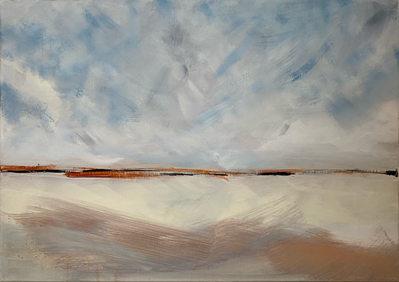 "Landschaft", Acryl auf Leinwand, 70 x 50 cm, 02/24