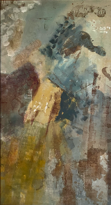 o.T., Acryl auf Nessel, 70 x 130 cm, 1998, verkauft