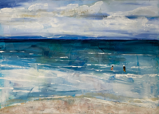"Badefreuden", Acryl auf Leinwand, 70 x 50 cm, 10/25