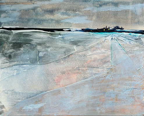 "Schneelandschaft", Acryl auf Leinwand, 50 x 40 cm, 11/23