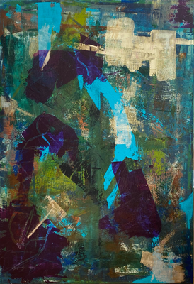 Ohne Titel, Acryl auf Leinwand, 70 x 100 cm, 11/23