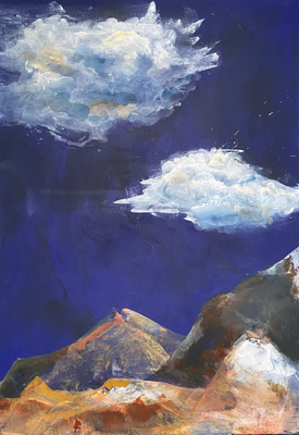 Wolkenlandschaft, Acryl auf Leinwand, 70 x 100 cm, 08/2024