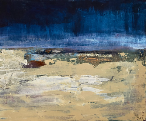 "Schauer über Saint-Pierre-en-Port", 60 x 50 cm, 12/24