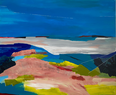 "Fragmente einer Landschaft", Acryl auf Leinwand, 60 x 50 cm, 10/25