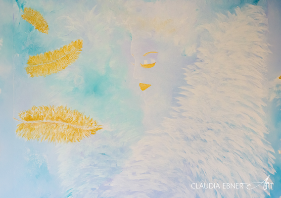 ZARTHEIT BY CLAUDIA EBNER ART, ca 80 x 100 x 4 cm