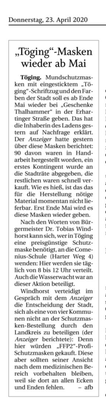 23.04.2020 - Masken für Töging - pnp