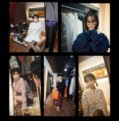 fempass(web magazine)古着女子　(model)MINAMO  ヘアメイク高野雄一
