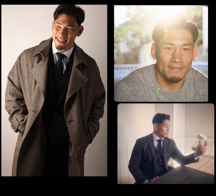 TRYFE JAPAN  広告　中村亮土(ラグビー日本代表)   ヘアメイク高野雄一