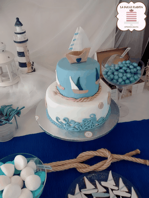 Tarta estilo marinero para niño comunión 2017. Tarta chico comunión. Tarta niño de comunión marinero. Tarta comunión Cartagena, Murcia