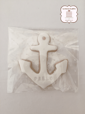 Galleta decorada marinero para comunión 2017. Galleta decorada ancla comunión. Galletas comunión Cartagena, Murcia