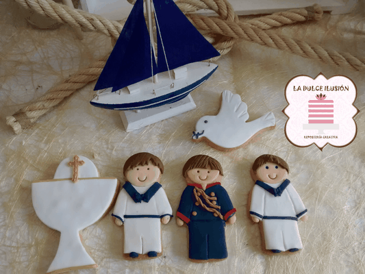 galletas comunión 2017. Galleta decorada marinero para comunión. Galletas comunión Cartagena, Murcia