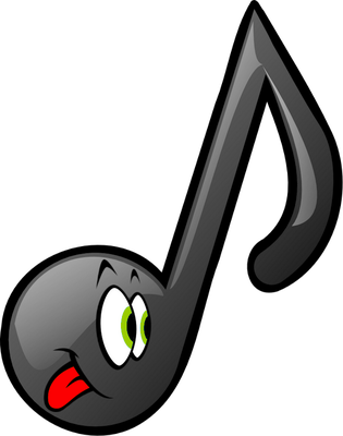note de musique - divertissement - loisirs - smiley émoticône émoji cartoon clipart illustration - artémotic