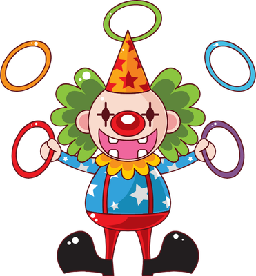 clown - divertissement - loisirs - smiley émoticône émoji cartoon clipart illustration - artémotic